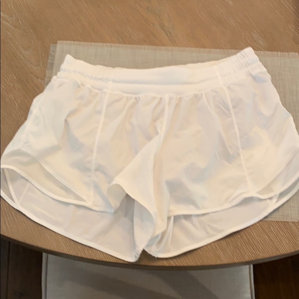 White Lulu shorts.